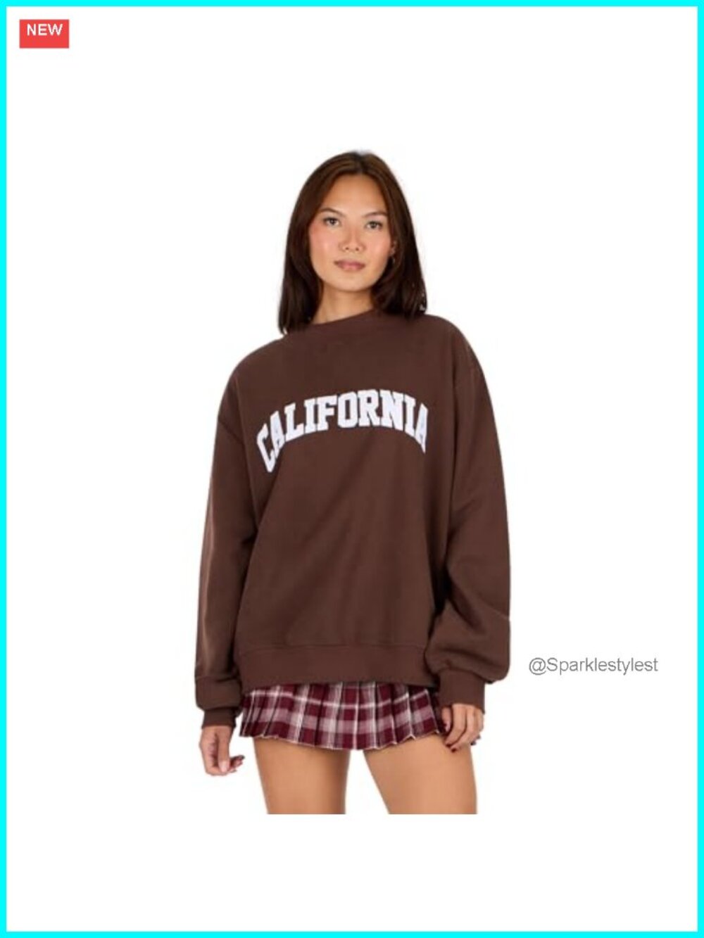 Forever 21 Mock Neck Sweatshirt Twill Patch Relaxed Fit Cotton Blend